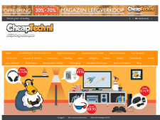 Screenshot van de website van CheapTech