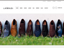Screenshot van de website van Lamazi Schoenen