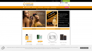 Screenshot van de website van Parfum Discounter