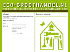 Screenshot van de website van Eco Groothandel