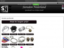 Screenshot van de website van Sieraden-Nederland.nl