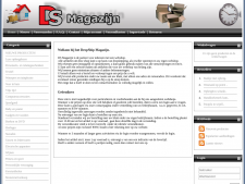 Screenshot van de website van DS Magazijn