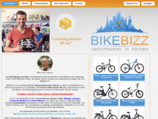 Screenshot van de website van Bike Bizz