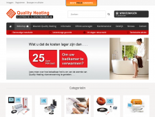Screenshot van de website van Elektrische vloerverwarming