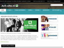 Screenshot van de website van Acti Vita