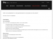 Screenshot van de website van City Jewels
